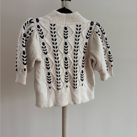 Rails Addy Sweater Oatmeal Navy Cables Size M - Picture 5 of 10